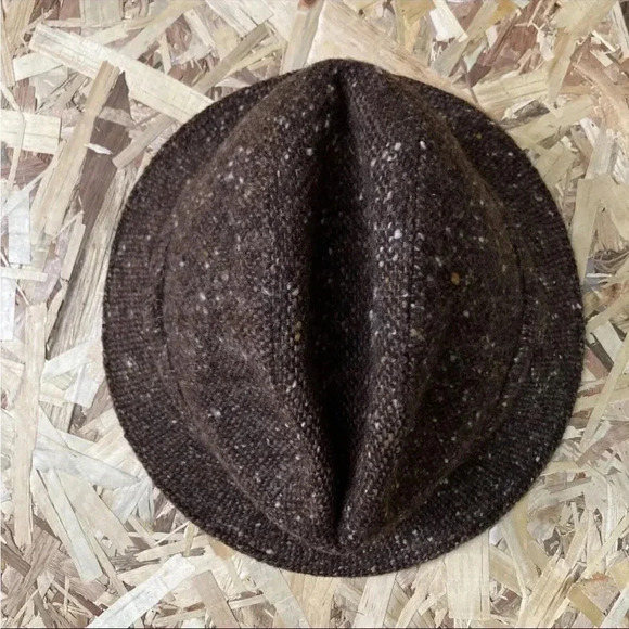 GREY TWEED FEDORA WALKING HAT - Picture 14 of 15